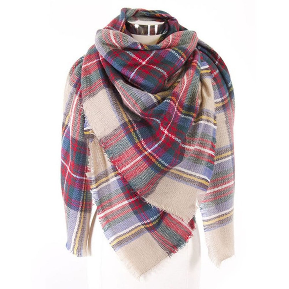 Scarvesme Buffalo Check Pattern Oversized Scarf